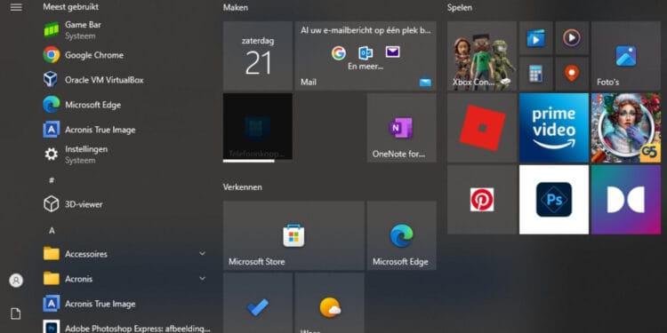 Beels van reclame in windows11