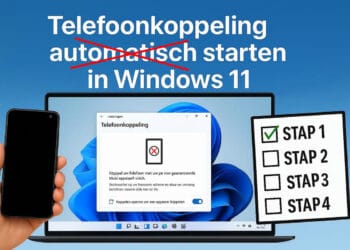 afbeelding met stappenplan om niet de telefoonkoppeling in windows 11 automatisch op te starten