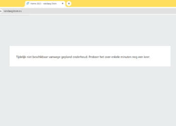 screenshot van een tijdelijk niet beschikbaar of briefly unavailable